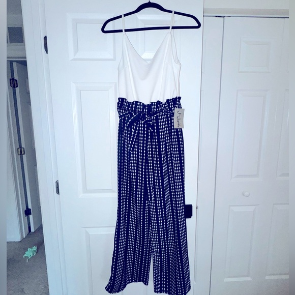 Blue and white Jumpsuit - Picture 1 of 5